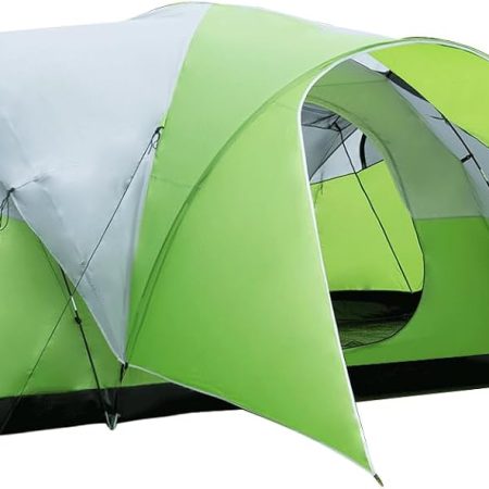 8/10 Person Camping Tent with Porch, Large Family Tents for Camping Includes Rainfly & Carry Bag, Easy Setup Dome Tents for Outdoor Camping Picnic Backyard