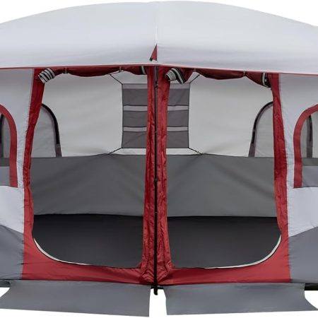 10 Person Tent | Large Multi Room Tent for Family | Included Tent Gear Loft Organizer for Camping Accessories | Portable Cabin Huge Tent with Carry Bag for Outdoor Car Camping,Family Tent